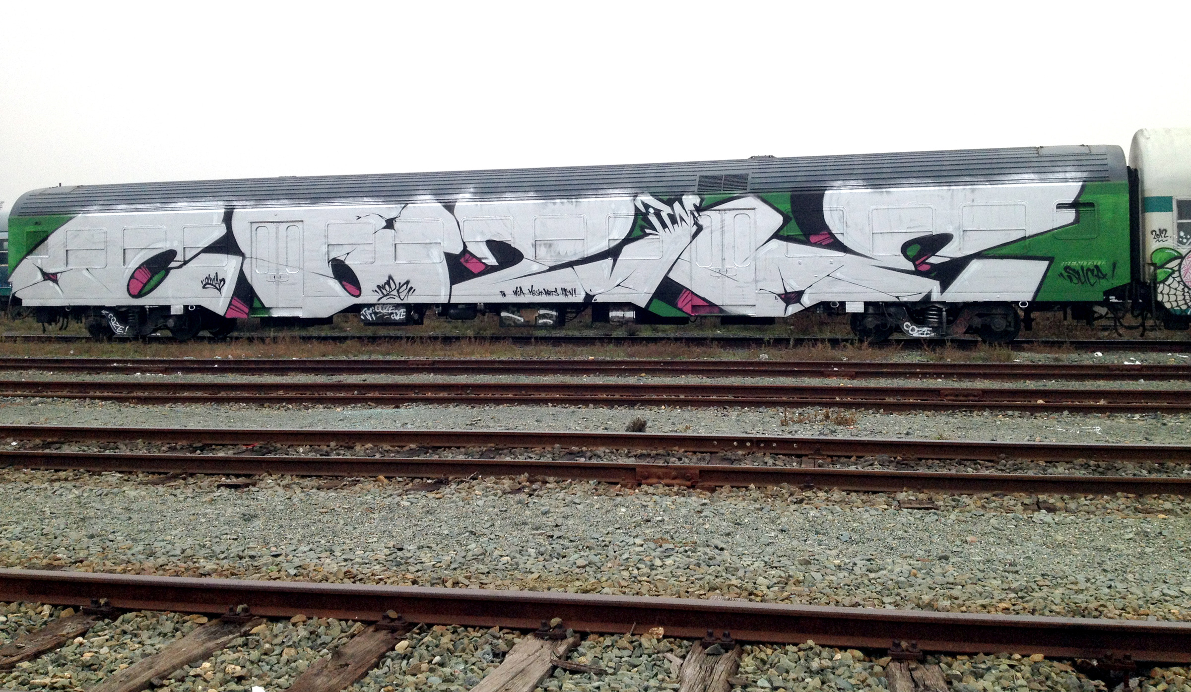 Wholecar graffiti Coze